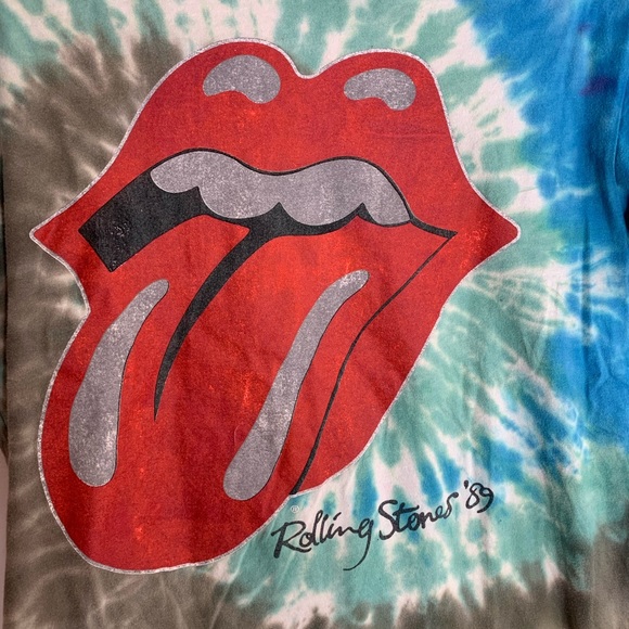 Rolling Stones ‘89 Tie Dye Classic Logo Shirt 100% cotton Made In Honduras Sz M - Picture 5 of 7